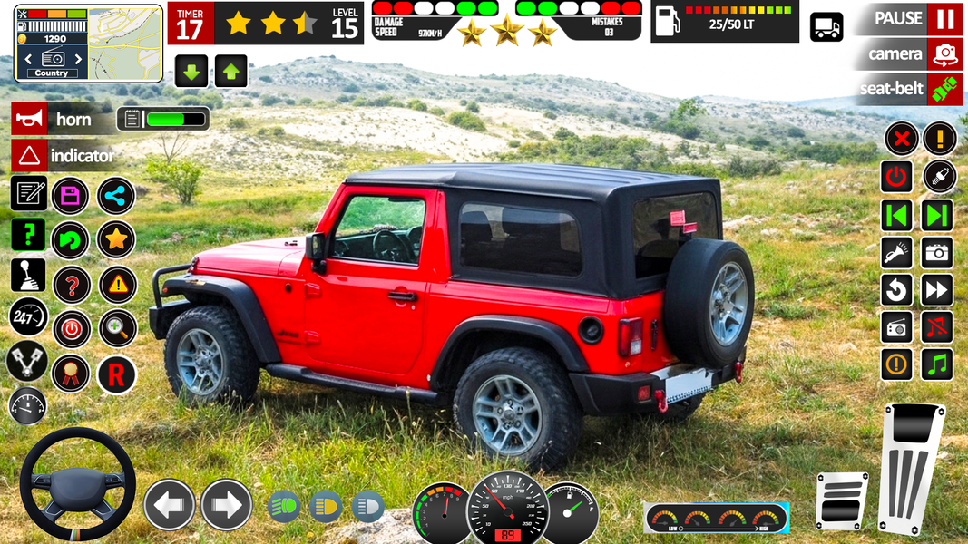 Jeep Driving Simulator 3D - Gameplay image of android game