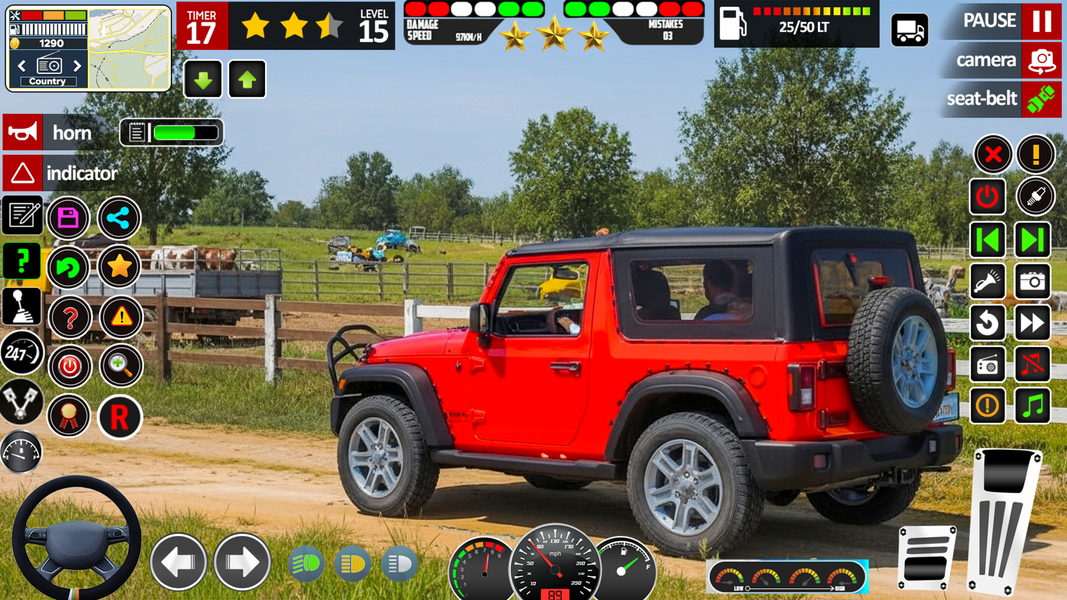 Jeep Driving Simulator 3D - Gameplay image of android game