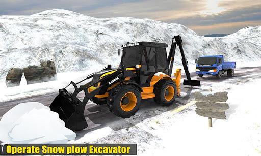 Snow Heavy Excavator Rescue - Gameplay image of android game