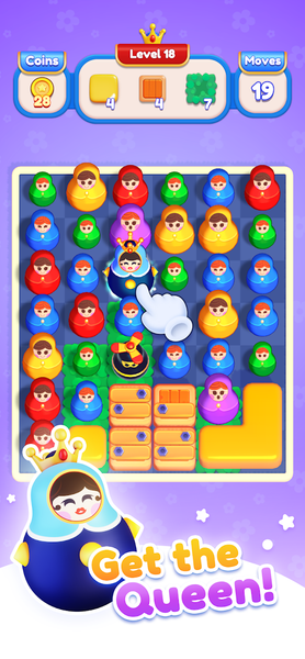 Dolls Stack: Match & Merge! - Gameplay image of android game