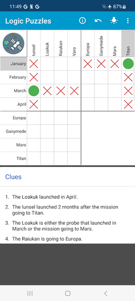 Logic Grid Puzzles: Brain Game - عکس بازی موبایلی اندروید