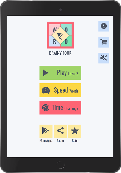 Brainy four: Four letter words - عکس بازی موبایلی اندروید