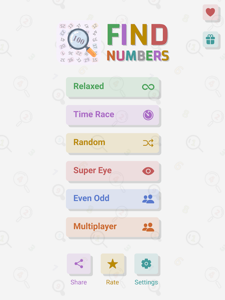 Find Numbers - Brain Challenge - Gameplay image of android game
