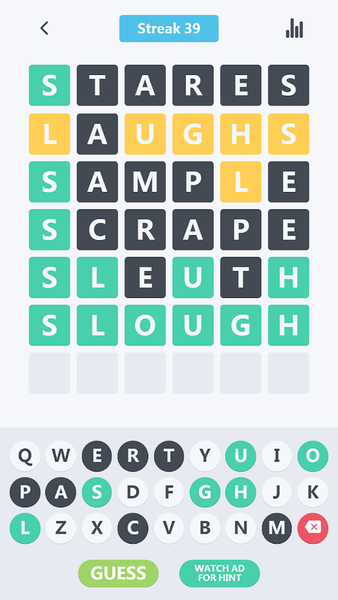 Woriddle! Word Guess Challenge - Gameplay image of android game