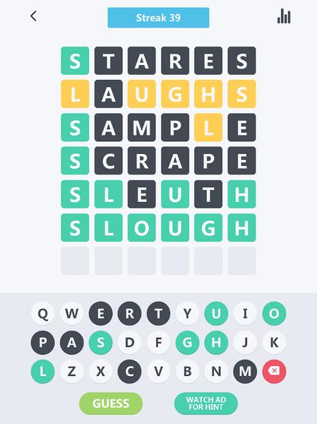 Woriddle! Word Guess Challenge - Gameplay image of android game