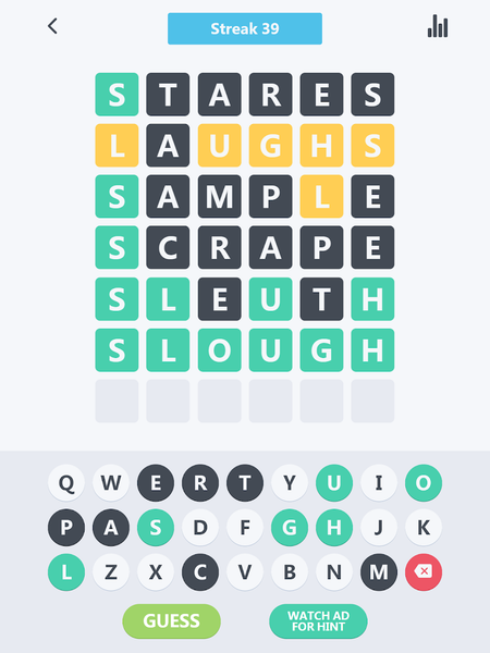 Woriddle! Word Guess Challenge - Gameplay image of android game