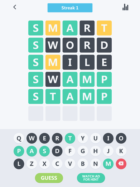 Woriddle! Word Guess Challenge - Gameplay image of android game