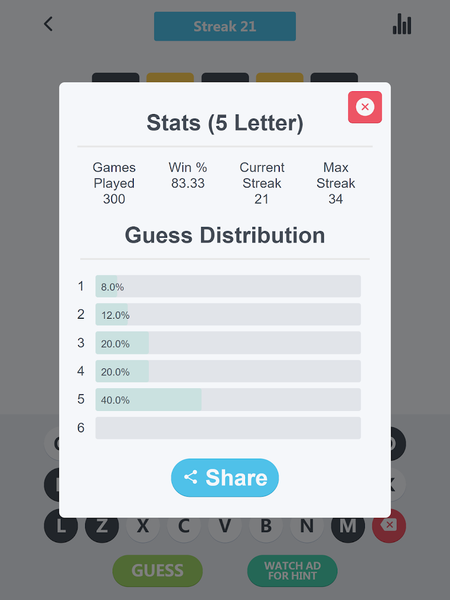 Woriddle! Word Guess Challenge - Gameplay image of android game