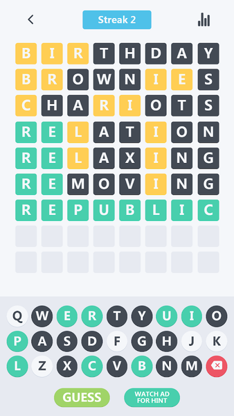 Woriddle! Word Guess Challenge - Gameplay image of android game