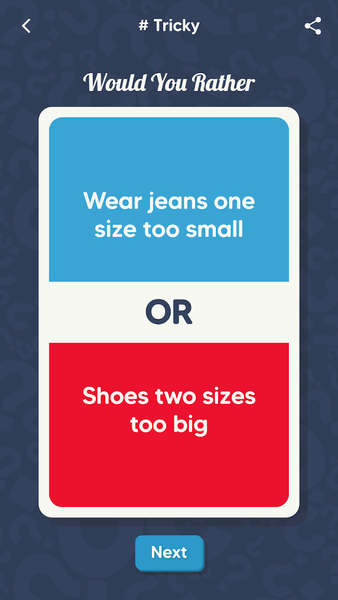 Would You Rather: Hard choices - عکس بازی موبایلی اندروید