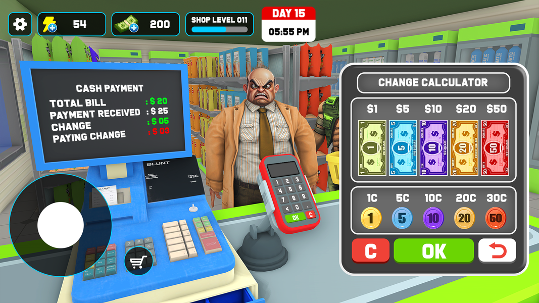 Scary Supermarket Sim Game 3D - Gameplay image of android game