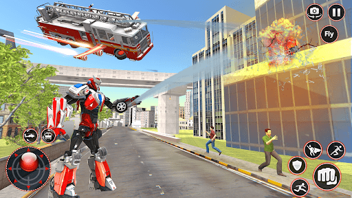 Rescue Robot Car Transform - Gameplay image of android game