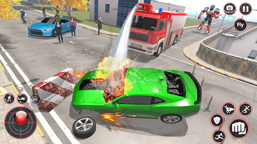 Rescue Robot Car Transform - Gameplay image of android game