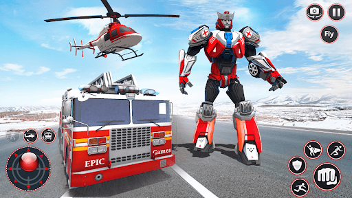 Rescue Robot Car Transform - Gameplay image of android game