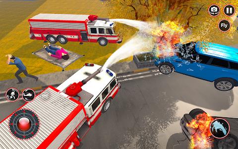Rescue Robot Car Transform - FireTruck Robot Games - Image screenshot of android app
