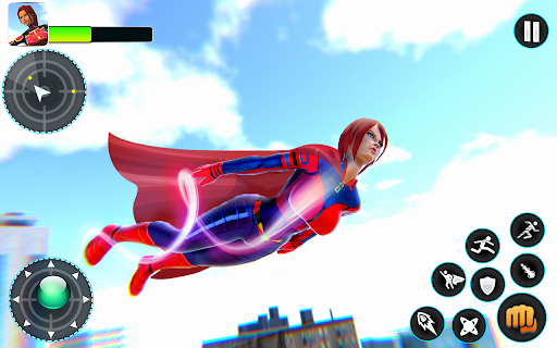 Flying Hero - Superhero Games - Gameplay image of android game