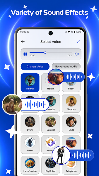 Funny Voice Changer: AI Effect - عکس برنامه موبایلی اندروید