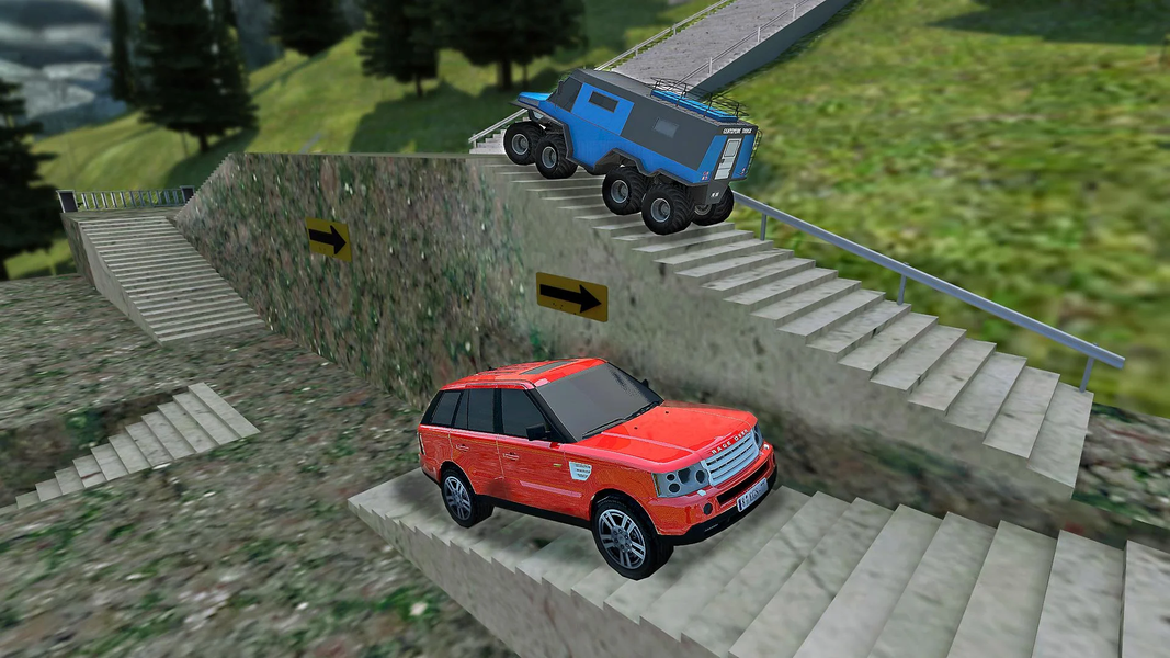 Offroad Cruiser Stunt Car game - Gameplay image of android game