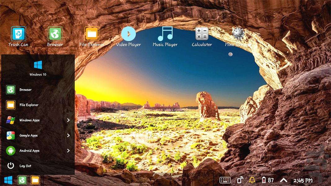 شبیه ساز ویندوز 10 - عکس برنامه موبایلی اندروید