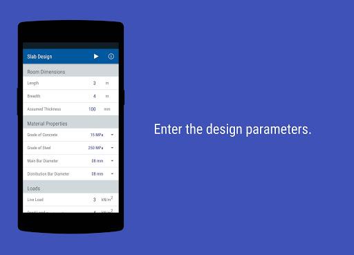 RCC Slab Design - Civil Engine - Image screenshot of android app