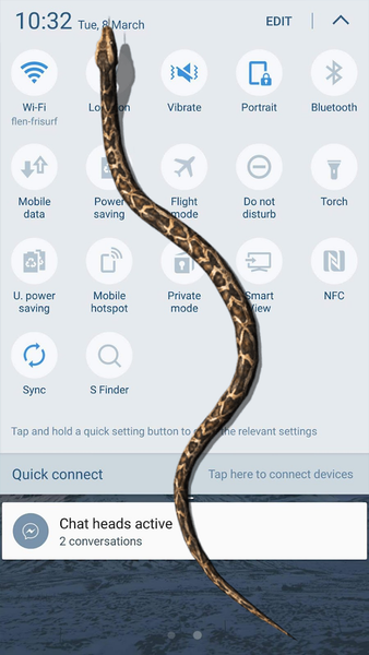 Snake in Hand Joke - iSnake - Image screenshot of android app