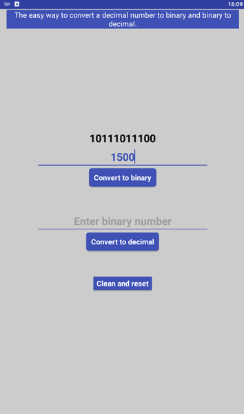 Decimal And Binary Converter - عکس برنامه موبایلی اندروید