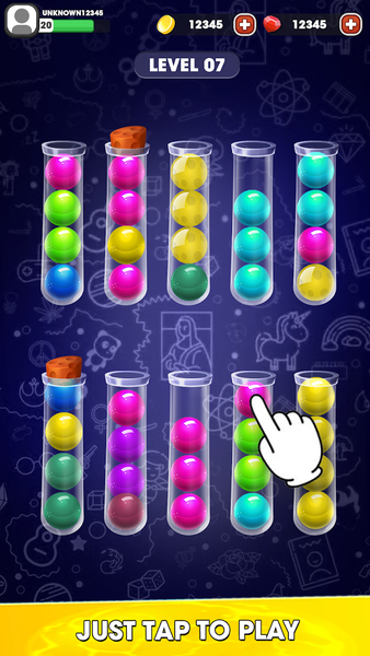 Color Puzzle Games Ball Sort - Gameplay image of android game