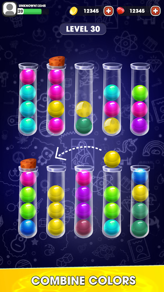 Color Puzzle Games Ball Sort - Gameplay image of android game