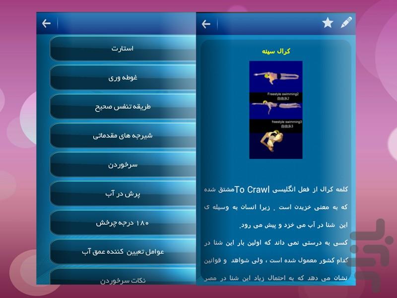 آموزش جامع شنا+فیلم آموزشی - Image screenshot of android app