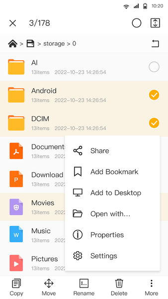 File Manager - عکس برنامه موبایلی اندروید