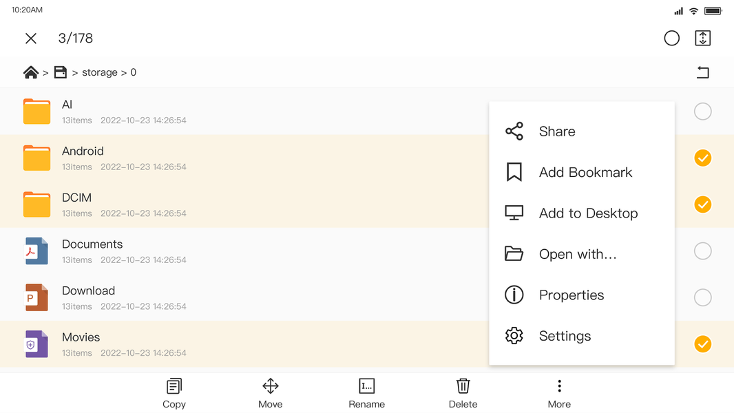 File Manager - عکس برنامه موبایلی اندروید