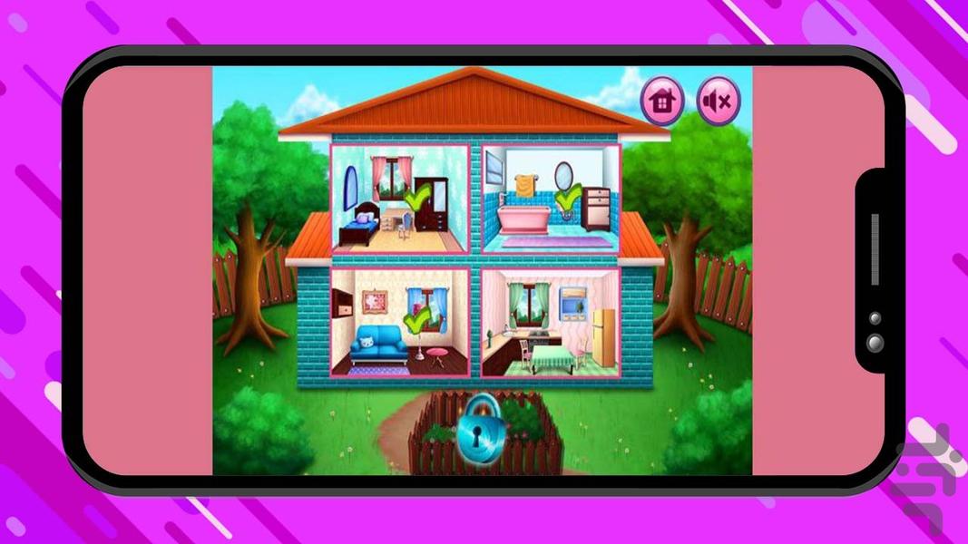 خونه تکونی السا خانوم - Gameplay image of android game