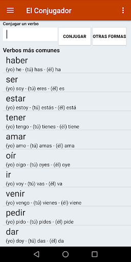 El Conjugador - Image screenshot of android app