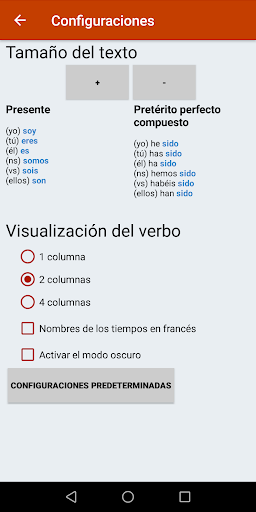 El Conjugador - Image screenshot of android app
