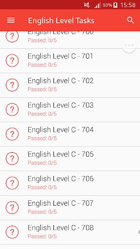 English Level Test - عکس برنامه موبایلی اندروید