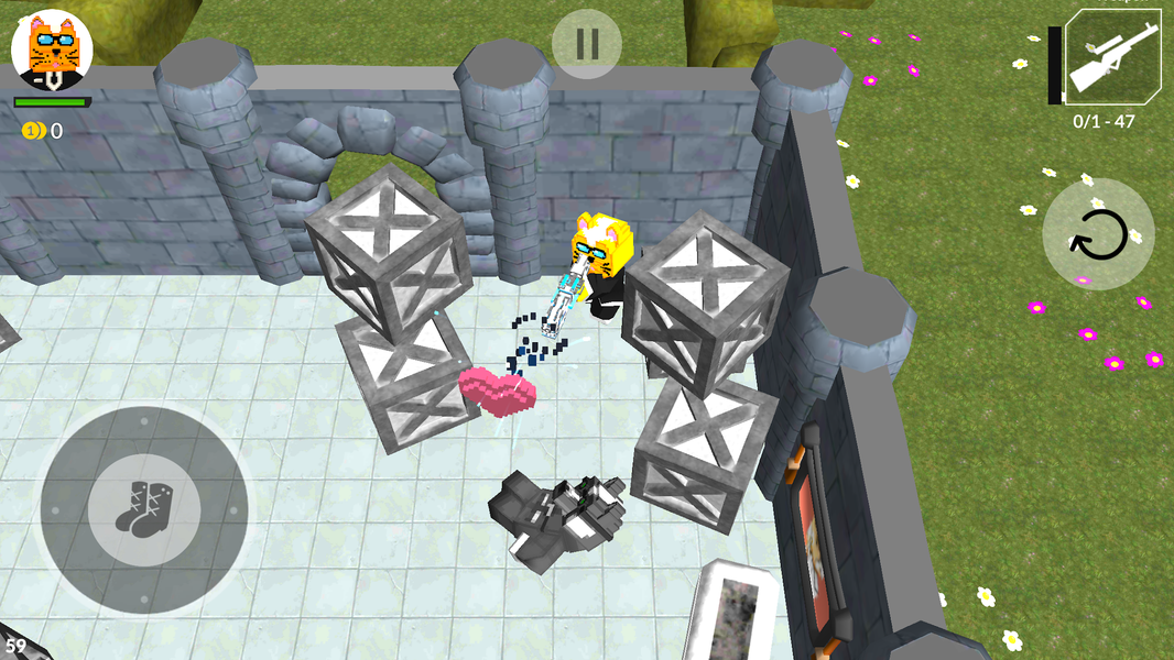 Cats vs Dogs - 3d Top Down Sho - Gameplay image of android game