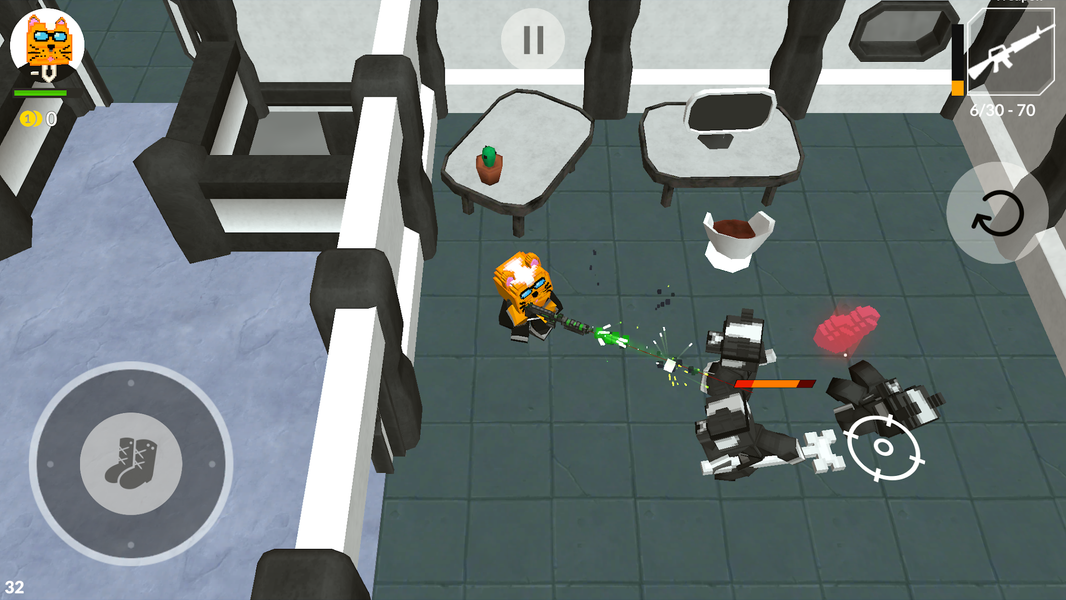 Cats vs Dogs - 3d Top Down Sho - Gameplay image of android game