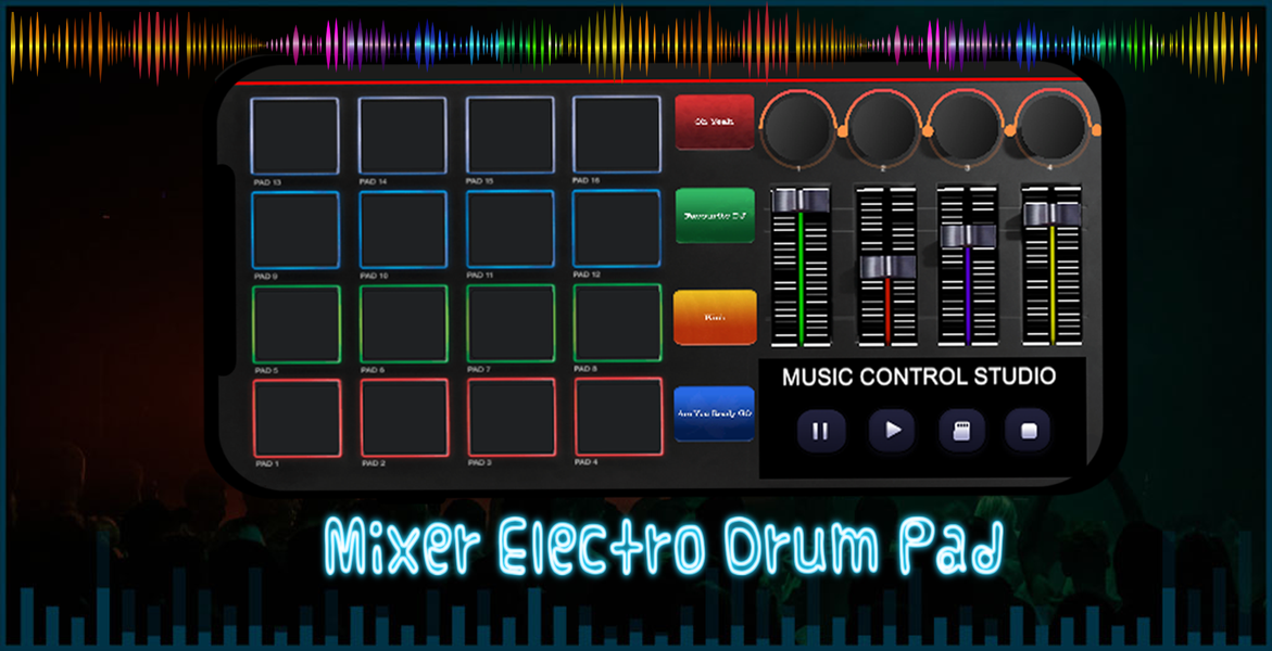 Electro Drum Pad Music Studio - Gameplay image of android game