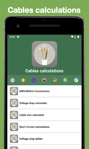 Electrical Calculations - عکس برنامه موبایلی اندروید