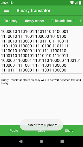 Binary Translator - عکس برنامه موبایلی اندروید