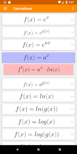 Derivatives - Image screenshot of android app