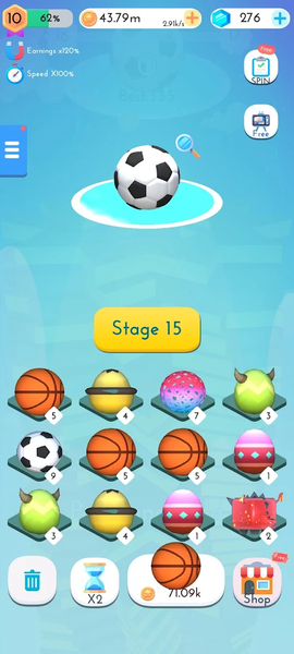 Bounce Ball: Merge Tycoon - Gameplay image of android game