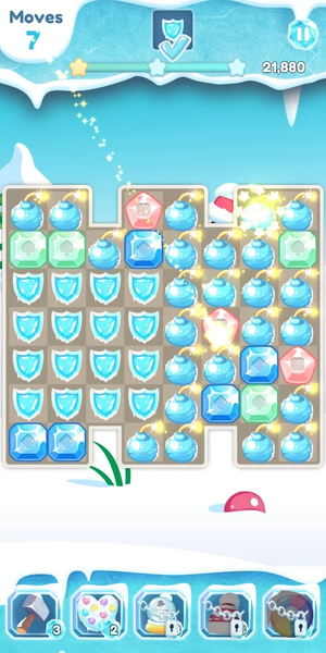 Winter Frozen Season Gem Blast - Gameplay image of android game