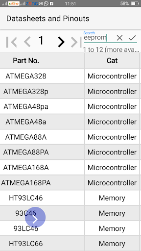 Datasheet and Pinouts - عکس برنامه موبایلی اندروید