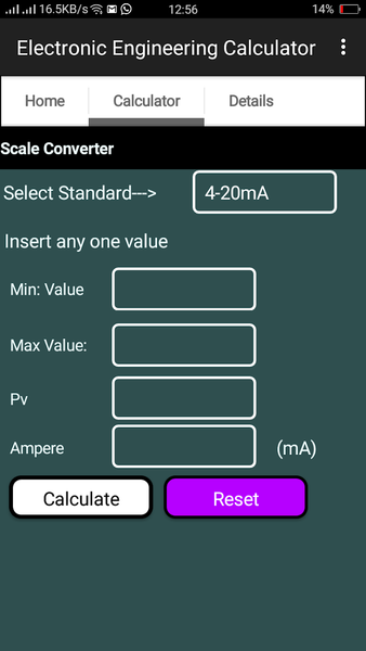 EE Calculator - عکس برنامه موبایلی اندروید