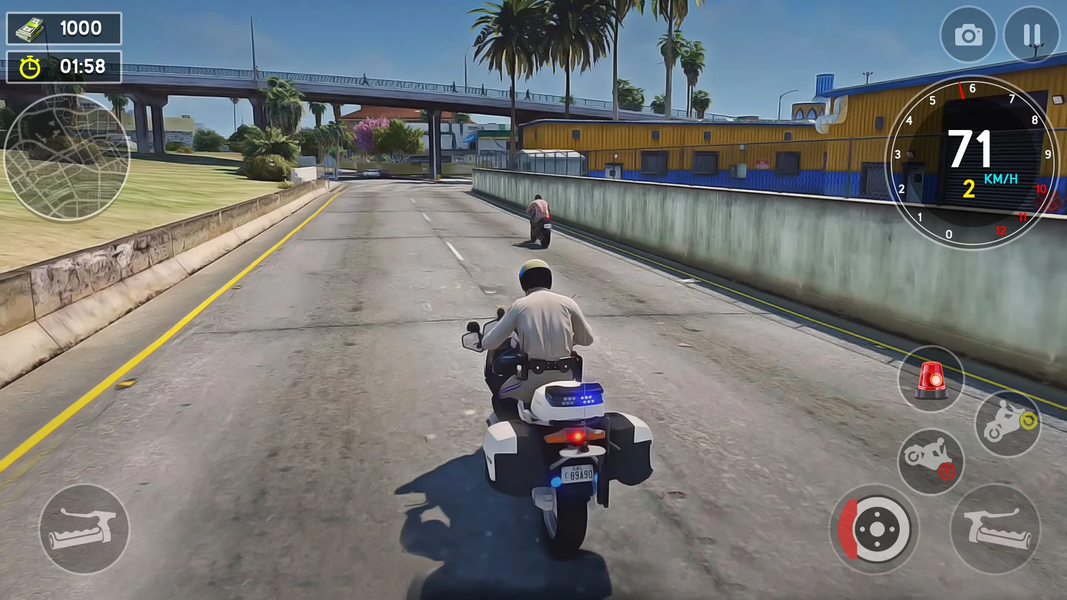 US Police Bike Rider Simulator - Gameplay image of android game