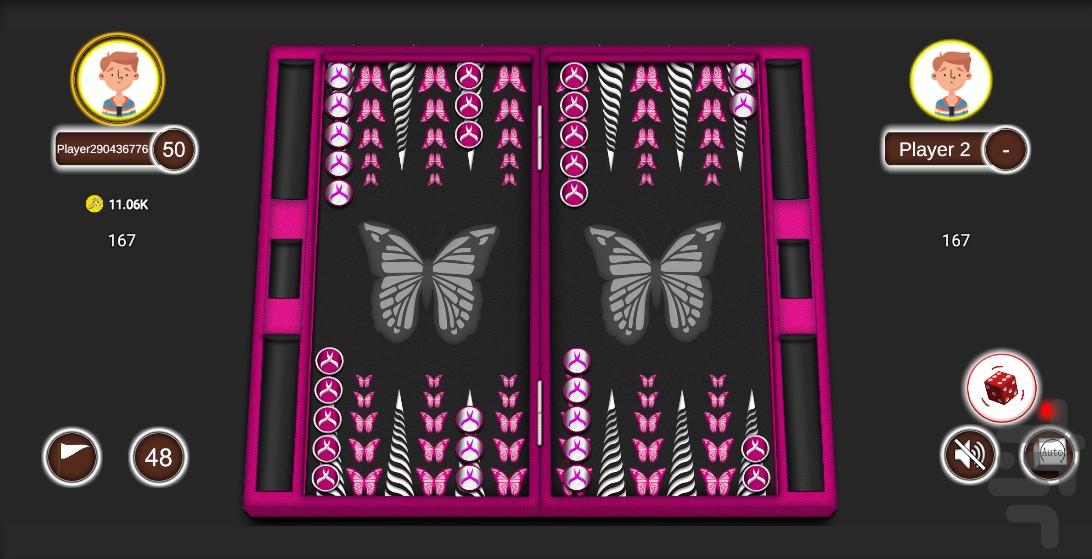 تخته نرد - نردستان - با تم دخترانه - عکس بازی موبایلی اندروید