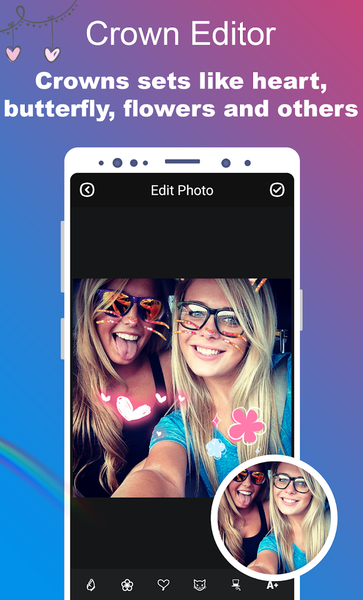 Crown Editor - Heart & Flowers - عکس برنامه موبایلی اندروید