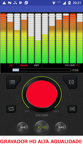Gravador Voz Alta Qualidade HQ - Image screenshot of android app
