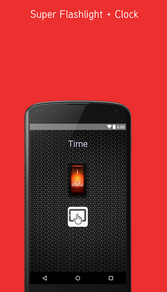 Super Flashlight + Clock - Image screenshot of android app